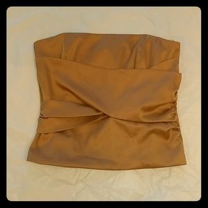 Silky top zipper corset